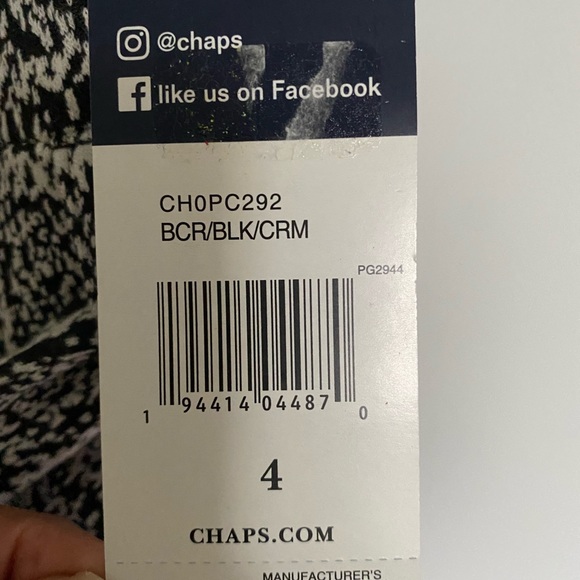 CHAPS BLACK COMBO DRESS SIZE 4 MSRP $69.00 NWT - Picture 10 of 11